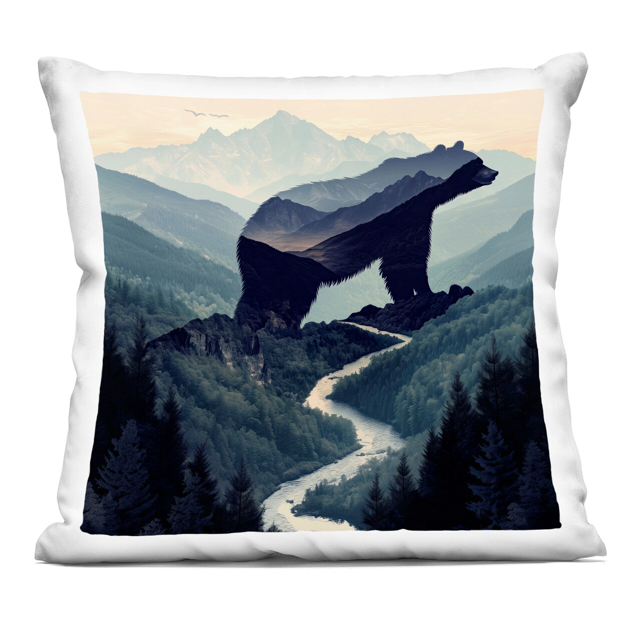 Stupell Industries Bear Rock Silhouette Indoor Pillow, 18 x 7 x 18
